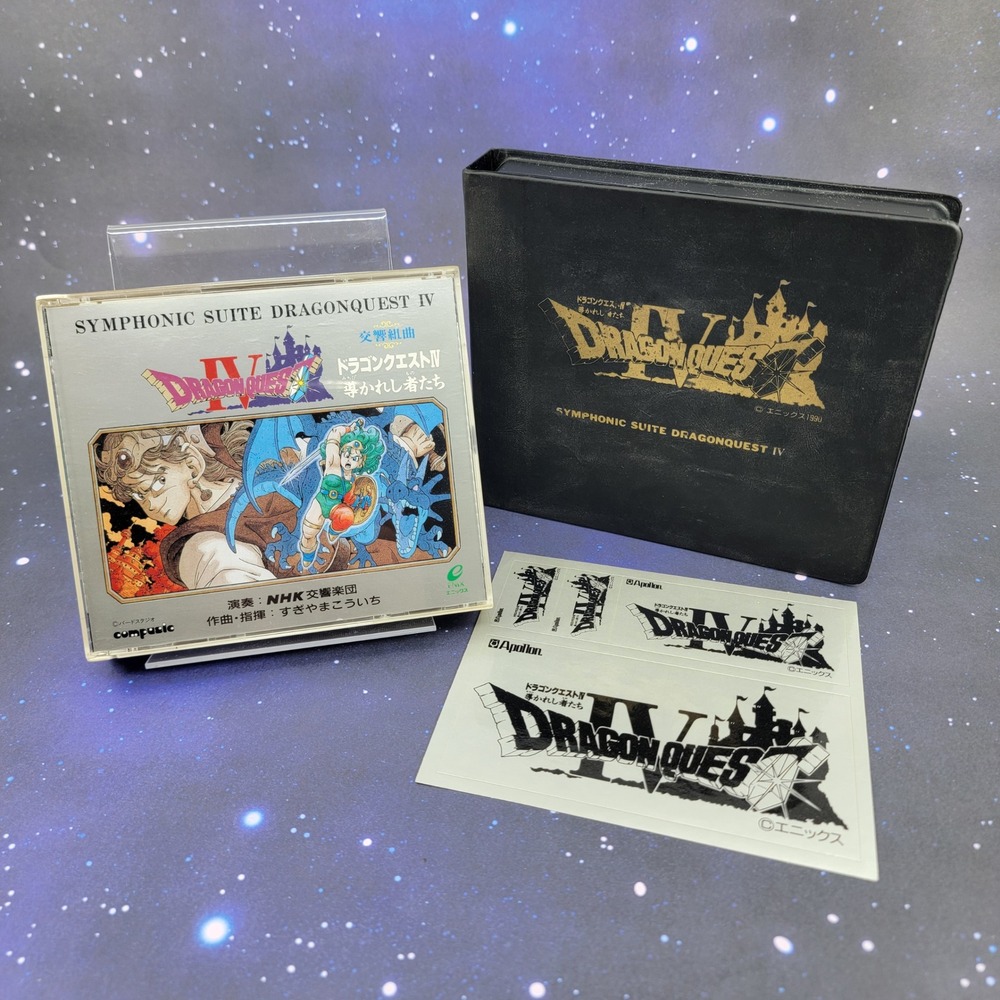 Symphonic Suite Dragon Quest IV 2-CD Set NHK Symphony Orchestra + Case Stickers